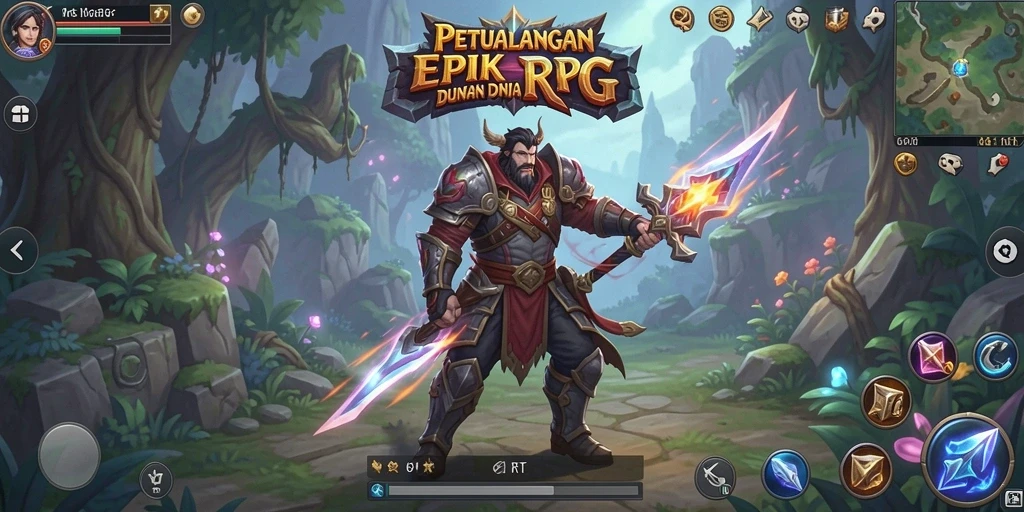 Gameplay seru di dunia RPG penuh petualangan.