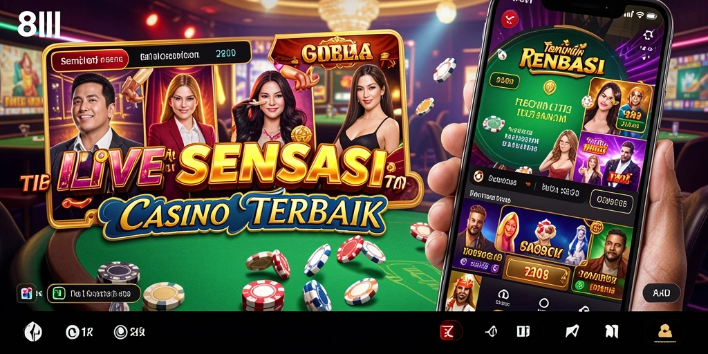 Tampilan gameplay Live Casino yang mendebarkan di 8II.