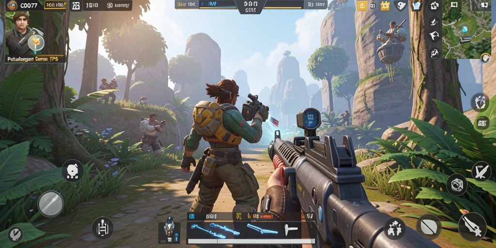 Tampilan gameplay seru dari COO77 dengan aksi bertempur yang mendebarkan.