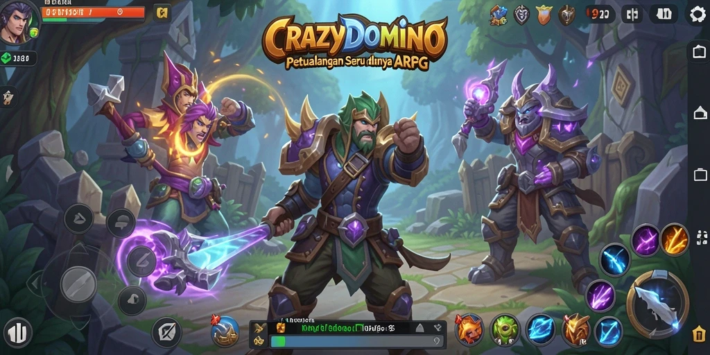 Tampilan aksi seru di dunia <strong>CRAZYDOMINO</strong> yang penuh tantangan.