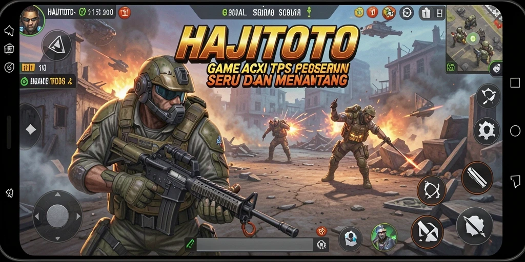 Screenshot gameplay HAJITOTO yang menampilkan aksi pertempuran seru.