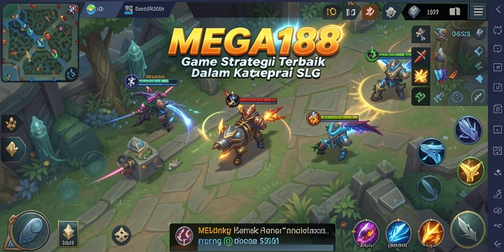 Tangkapan layar utama MEGA188 menunjukkan aksi strategis yang mendebarkan.