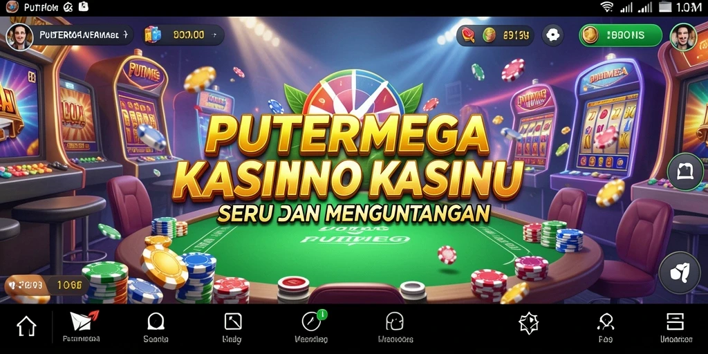 Screenshot utama PUTERMEGA menampilkan gameplay Kasino menarik dan interaktif.
