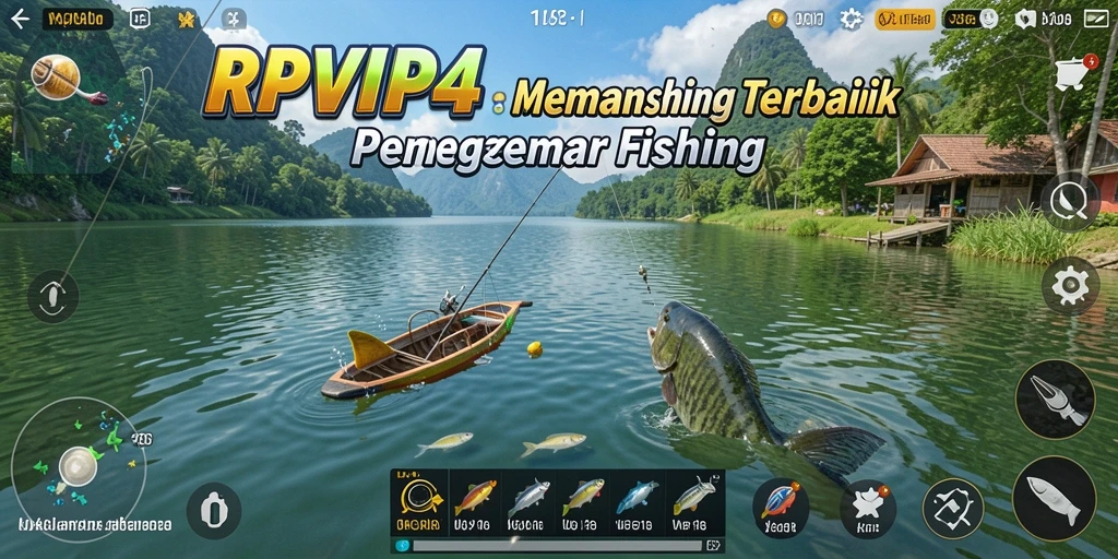 Tangkapan ikan besar di dalam gameplay RPVIP4 yang memukau.