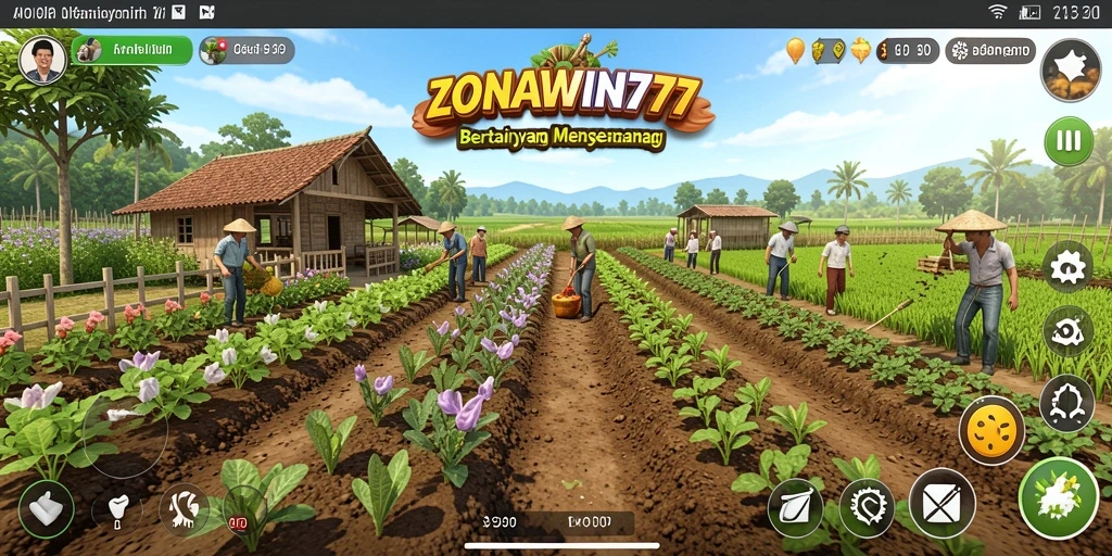 Tampilan gameplay Farming yang menarik di ZONAWIN777.
